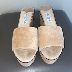 Jimmy Choo cork platform wedge sandal size 39
